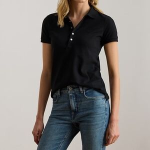 Ralph Lauren Women's Black Short Sleeve Polo ~ Size Large